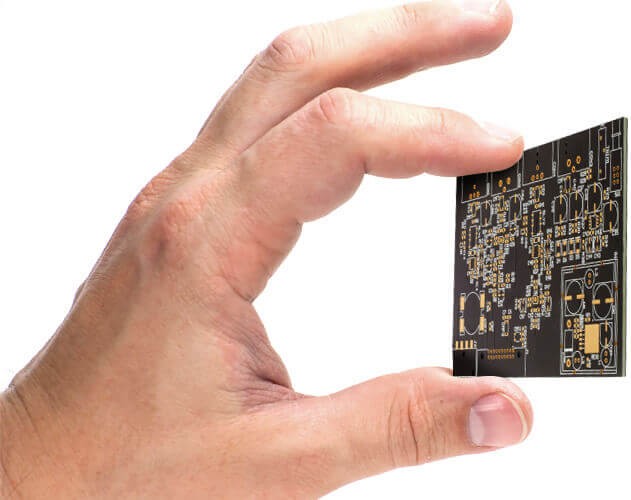 hand with pcb